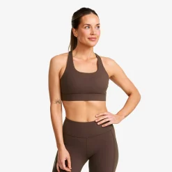 Rapid Medium Sports Bra Damen Seal Brown