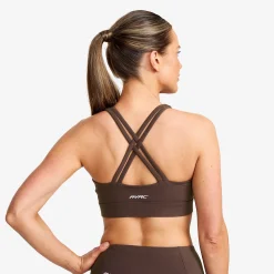 Rapid Medium Sports Bra Damen Seal Brown