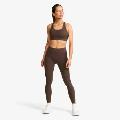 Rapid Medium Sports Bra Damen Seal Brown