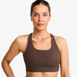 Rapid Medium Sports Bra Damen Seal Brown