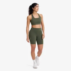 Rapid Pocket Biker Shorts Damen Kambaba Green