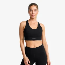 Rapid V Longline Medium Sports Bra Damen Black