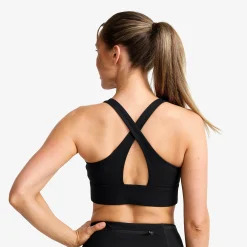 Rapid V Longline Medium Sports Bra Damen Black