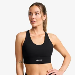 Rapid V Longline Medium Sports Bra Damen Black