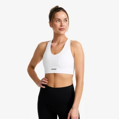 Rapid V Longline Medium Sports Bra Damen White