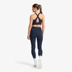 Rapid V Longline Medium Sports Bra Damen Deep Navy