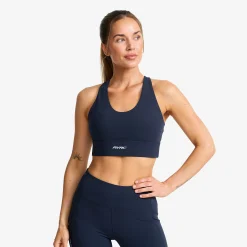 Rapid V Longline Medium Sports Bra Damen Deep Navy