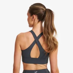 Rapid V Longline Medium Sports Bra Damen Anthracite
