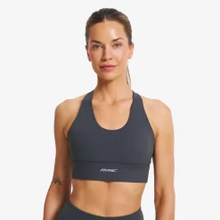 Rapid V Longline Medium Sports Bra Damen Anthracite