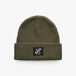 Ribbed Patch Beanie Forest Night