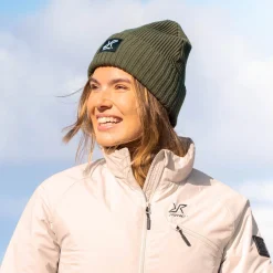 Ribbed Patch Beanie Forest Night