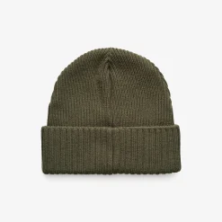 Ribbed Patch Beanie Forest Night