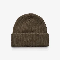 Ribbed Patch Beanie Mud