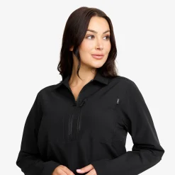 Ridge Half-zip Stretch Shirt Damen Black