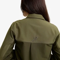 Ridge Half-zip Stretch Shirt Damen Grape Leaf/Forest Night