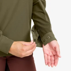 Ridge Half-zip Stretch Shirt Damen Grape Leaf/Forest Night