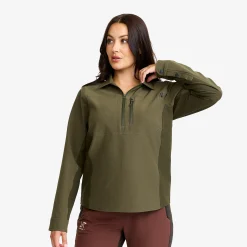 Ridge Half-zip Stretch Shirt Damen Grape Leaf/Forest Night
