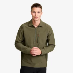 Ridge Half-zip Stretch Shirt Herren Grape Leaf/Forest Night
