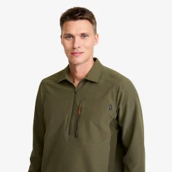 Ridge Half-zip Stretch Shirt Herren Grape Leaf/Forest Night