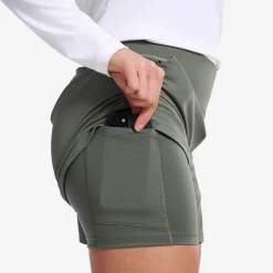 Rise 2-in-1 Shorts Damen Balsam Green