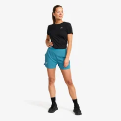Rise 2-in-1 Shorts Damen Blue Ashes