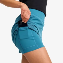 Rise 2-in-1 Shorts Damen Blue Ashes