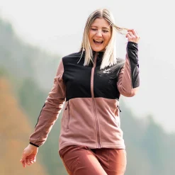 River Hybrid Fleece Jacket Damen Pink Wood