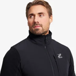River Hybrid Fleece Jacket Herren Black