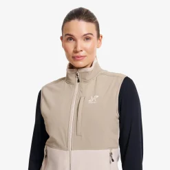 River Hybrid Fleece Vest Damen Peyote