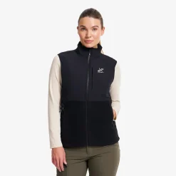 River Hybrid Fleece Vest Damen Black
