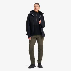 River Hybrid Fleece Vest Damen Black