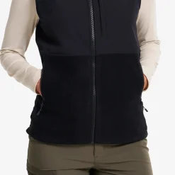 River Hybrid Fleece Vest Damen Black