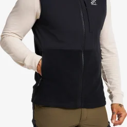 River Hybrid Fleece Vest Herren Black