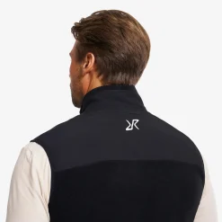 River Hybrid Fleece Vest Herren Black