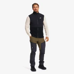 River Hybrid Fleece Vest Herren Black