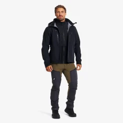 River Hybrid Fleece Vest Herren Black