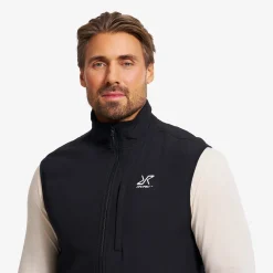 River Hybrid Fleece Vest Herren Black
