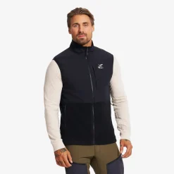 River Hybrid Fleece Vest Herren Black