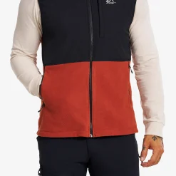 River Hybrid Fleece Vest Herren Rusty Orange