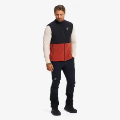River Hybrid Fleece Vest Herren Rusty Orange