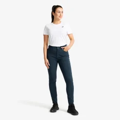 Root High-waist Stretch Jeans Damen Blueberry