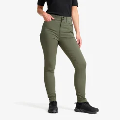 Root High-waist Stretch Jeans Damen Kambaba Green