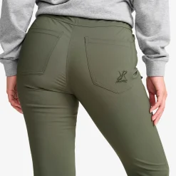 Root High-waist Stretch Jeans Damen Kambaba Green