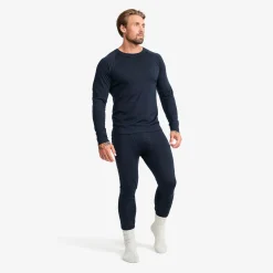 Route Merino Light Base Layer Top Herren Deep Navy