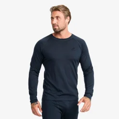 Route Merino Light Base Layer Top Herren Deep Navy