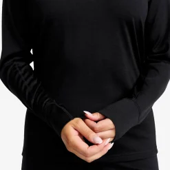 Route Merino Light Base Layer Top Damen Black