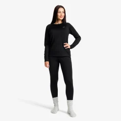 Route Merino Light Base Layer Top Damen Black