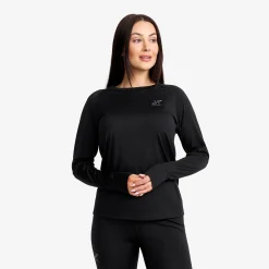 Route Merino Light Base Layer Top Damen Black