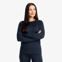 Route Merino Light Base Layer Top Damen Deep Navy
