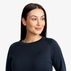 Route Merino Light Base Layer Top Damen Deep Navy